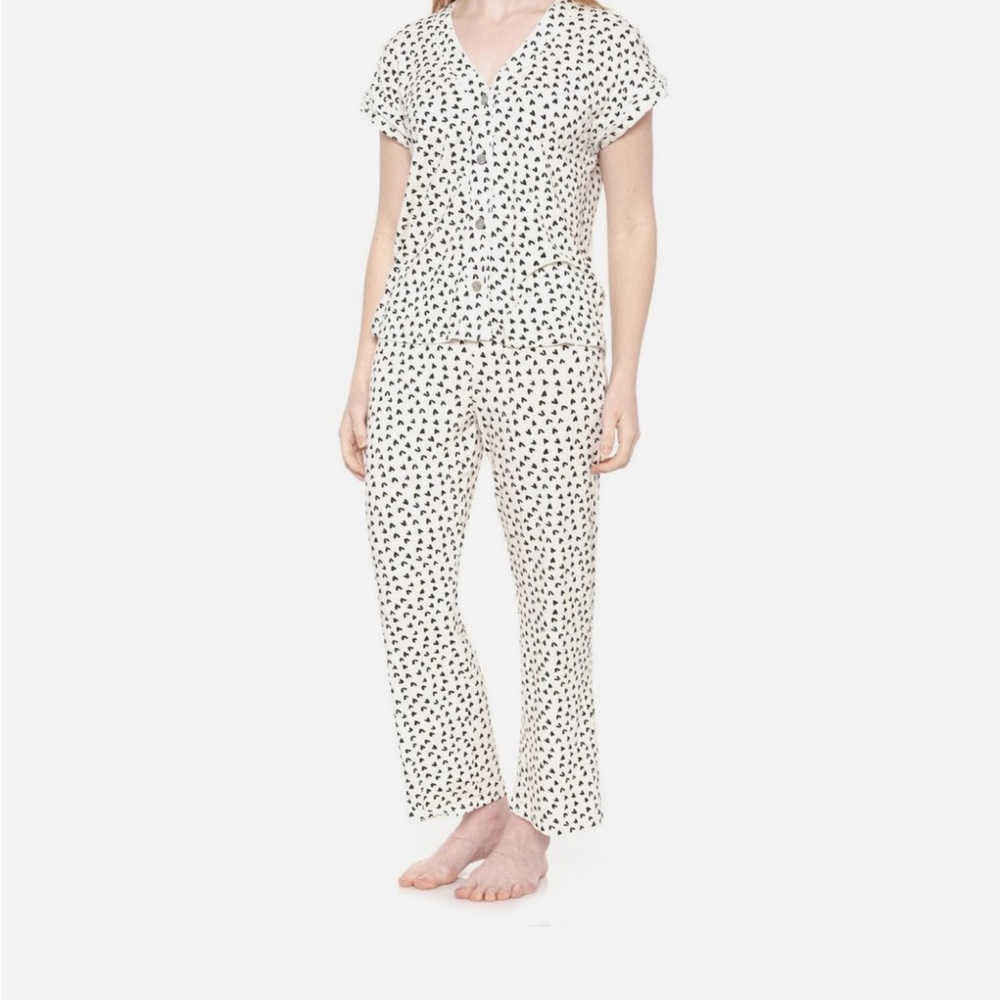 UGG Black and White Heart Polka Dot Pajama Set